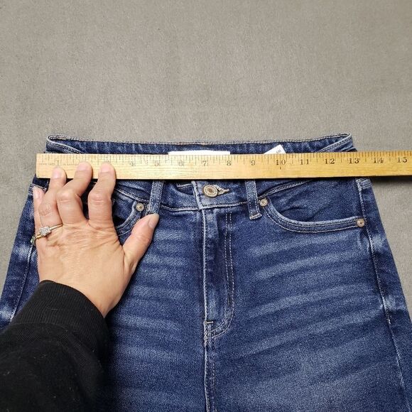 Kancan High Rise Distressed Hem Skinny Blue Jeans Weekday Blues High Rise Skinny - Picture 4 of 13